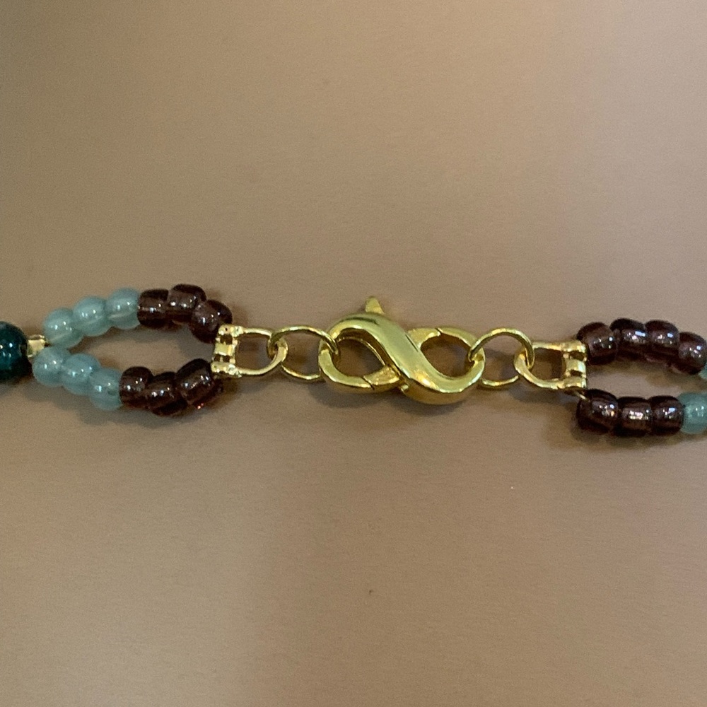 OOAK Murano Starfish w/Vintage Jade Jasper Agate Sea Glass Necklace - Picture 8 of 16